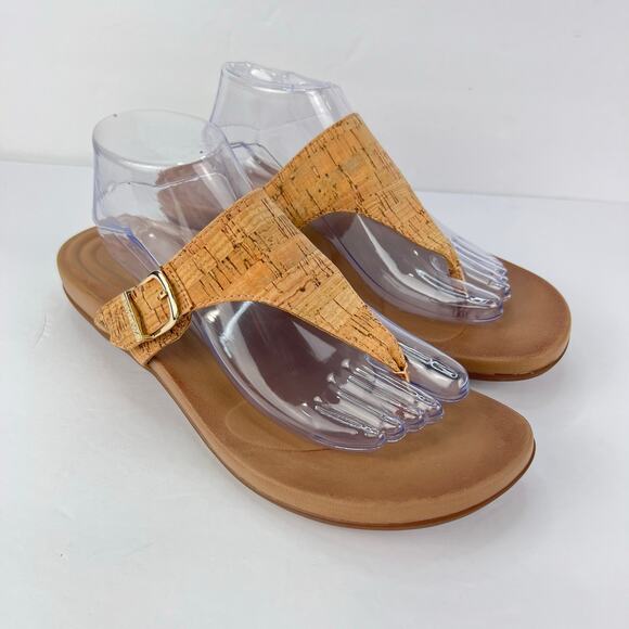 EUC Aetrex RITA Cork Orthotic Thong Wedge Sandal 745726-J. EU 42 10.5-11 - Picture 2 of 10